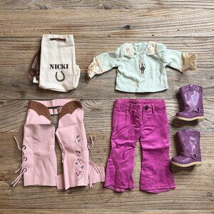 American Girl Nicki’s Ranch Outfit, Retired 2007, Complete in Original Box